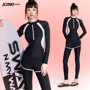 SAILBEE Womens Long Sleeved Swimsuit Diving Suit UV Sun Conservative Thin Surfer Suit Quick Dry Hot Spring Snorkeling Swimsuit N229
