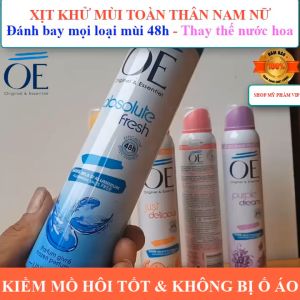 Xịt khử mùi nách cho nữ xịt khử mùi toàn thân cho nam kiềm mồ hôi không ố áo và xóa thâm vùng nách hương nước hoa lưu hương 48h 200ml chính hãng OE pháp xịt khử mùi hôi nách nữ nam xịt khử mùi cơ thể body loại xịn - Shopping vip