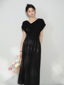 Irregular Hem High-Waisted Slim A-Line Dress