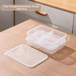 Space Saving Compartmentalized Food Storage Box