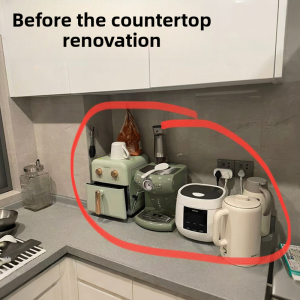 NIGESI | Extendable Kitchen Storage Rack Microwave Rice Cooker Organizer