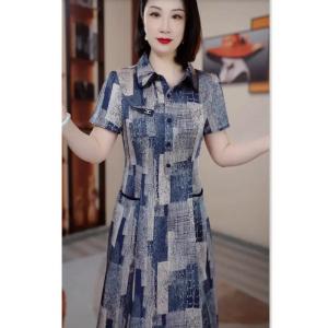 MAIMEI | Summer New Style Womens Cheongsam Dress High Waist A-Line Skirt Short Sleeve Floral Print Elegant Brand Maternity Dress