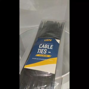 Kabel Ties 30cm Putih/Hitam Isi 100 Tali Serut Pengikat Plastik ORI