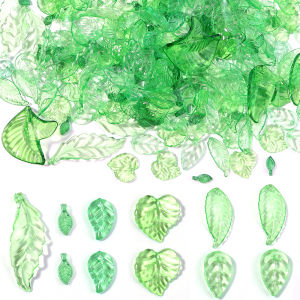 Xanh Acrylic Trong Suốt Lá Mặt Dây 20-200 Chiếc Khác Nhau Không Gian Siêu Tốc Hạt Charms Cho DIY Trang Sức Làm Vòng Cổ Vòng Tay Bông Tai