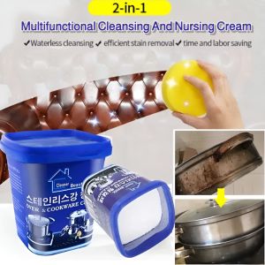 Stainless Cleaner Oven Pot Bottom Cleaner Powerful Degreaser And Sanitizer Household Kitchen Paste