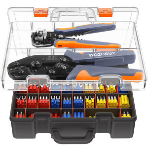 Wire Stripper Wire Terminals Crimping Tool Kit  AWG22-13/0.5-2.5mm² Ratcheting Crimper Tool for Insulated Wire Connectors