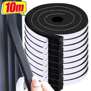 Foam Door Window Sealing Strip Self-Adhesive Door Weather Stripping Soundproof Windproof Door Seam Sealing Strip Insulation Tape