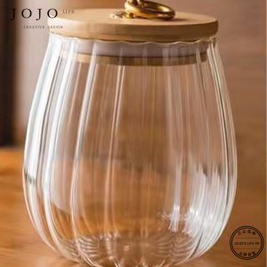 Jojos L.P.D. Glass Tea Leaf Storage Canister Modern Minimalist Home Use Sealable Container for Puer Green Tea