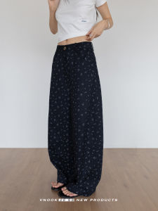 VNOOK | Quần Culottes Họa Tiết Hoa Cổ Điển Rộng Thoáng Dài