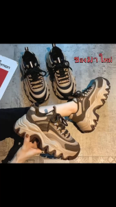 Alethia Shop (มาใหม่) รองเท้าผ้าใบผู้หญิง รองเท้าแฟชั่นสไตส์เกาาหลีสุดฮิต เสริมส้น7cm พร้อมส่ง NO.A0136