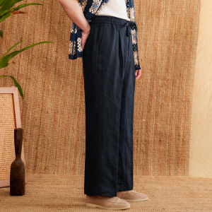 Breathable Loose High-waist Adjustable Rope Trousers Men