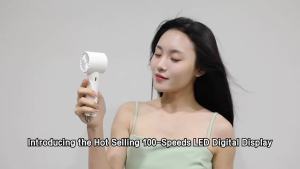 Handheld electric fan high speed cooling portable turbine large capacity battery long lifedigital display usb rechargeable