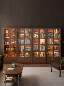 DONGMU | Dustproof Glass Door Luxurious Wall-integrated Bookcase