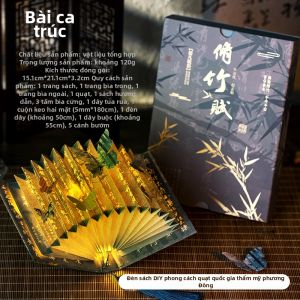 Quà Tự Làm Đèn Lồng Hình Sách Gấp Được