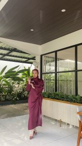 Mandhari Dress Serut Baju Bridesmaid Kondangan Payet Lamaran Wisuda Mimosa Gamis Lebaran 2025