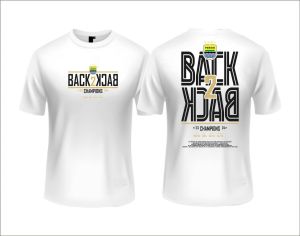kaos Persib back2back juara champion terbaru bahan cotton combed 30s dan 24s