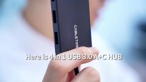 Cabletimes | CABLETIME 6 in 1 USB C Hub 4K 30Hz HDMI PD 100W USB 3.0 5Gbps SD TF for MacBook Pro Laptops Type C Hub