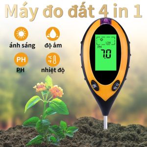 [ƯU ĐÃI GIÁ SỐC] Máy Đo Độ PH Kỹ Thuật Số Đa Năng 4 Trong 1 Kỹ Thuật Số Máy Đo Độ Ẩm Đất PH Meter Nhiệt Độ Độ Ẩm Ánh Sáng Mặt Trời - Dụng Cụ Làm Vườn Cho Nhà Máy