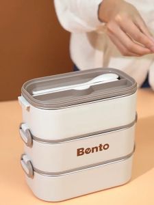 Green Home กล่องข้าว 2550ML กล่องข้าวเข้าไมโครเวฟได้ สเตนเลส 304 ปิ่นโตใส่อาหาร กล่องเก็บอาหาร