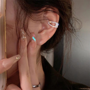 Fashionable Commuting Full Diamond Small Hair Clip Women No Piercing Earrings Unique High-End Elegant Ear Clip Ear Jewelry