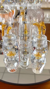 Ly uống rượu chén uống rượu đáy vàng 24K ( 6Ly/1Set)