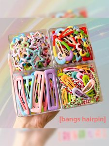 Cute Baby Girl Hair Clips Dopaamine Side Bangs Hair Accessories Adorable Headwear Fashionable Korean Style PU Leather Clips