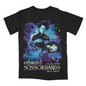 Nam Vintage Edward Scissorhands Áo Thun Tim Burton In Họa Tiết Ngắn Tay Mùa Hè Dạo Phố Top Thoáng Khí Hút Ẩm Cổ Tròn