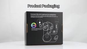 G-MARK | G-MARK USB Dynamic Microphone PC Computer Cardioid Podcast Mic Video Streaming RGB Mute