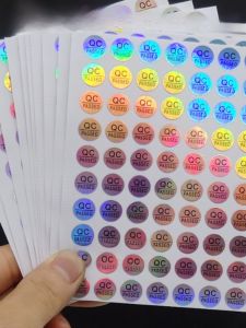 QC Passed Laser Etched Round Adhesive Labels & Color Changing Non-Drying Stickers for Business and Cultural Supplies
