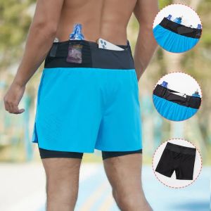 (S-2XL) Men Trail Running Breathable Quick Dry Anti-Chafing Double Layer พร้อมซับในมาราธอนกีฬากางเกงขาสั้นพร้อมกระเป๋าเต็ม