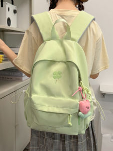 QIANRENSHI | Aesthetic Lightweight Green School Backpack for Girls