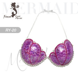 FRENZEL | Sequined Chest Bikini Top For Diving Performance Padded