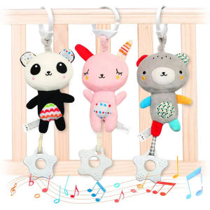 Lục Lạc Sang Trọng Mềm Mại Cho Bé Có Miếng Dán Cho Xe Đẩy Cũi Ghế Ô Tô-Treo Đồ Chơi Cho Trẻ Sơ Sinh Để Phát Triển Sơ Sinh Quà Tặng Hình Con Vật