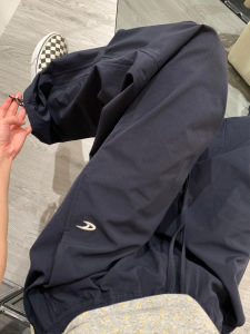 Tall Long Navy Blue Quick-Drying Wide-Leg Overalls Womens 2024 Autumn New Arrival High Waist Parachute Sports Pants