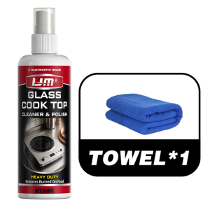 KJM 100ML Heavy-Duty Cooktop Cleaner And Polish for Glass Stovetops Induction Hobs Range Hoods - Kitchen Grease Remover