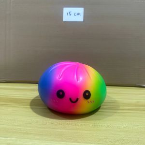 15/25cm Giant Rainbow Dumpling Squishy Slow Rebound Soft Pinch Decompression Ball Stress Relief Sensory Squeeze Fidgets Gifts