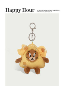 Cheese Plush Toy Keychain Bag Accessory