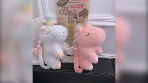 Túi Gấu Bông Kỳ Lân Unicorn Có Cánh đeo chéo siêu cute hoạt hình đáng yêu