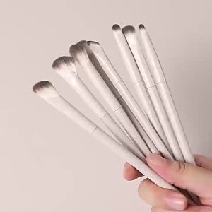 5/8/10Pcs Natural Eye Makeup Brushes Set Detail Eyeshadow Brush Makeup Brush White Ultra Soft Eyeshadow Eyeliner Makeup Tool