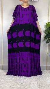 Discover the Perfect Loose Maxi Women Dress: Cotton Short Sleeve Abaya & Traditional Summer Wear