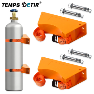 Gas Cylinder Mounting Bracket Wall-Mounted U-Shaped Bracket For Oxygen/Propane Cylinders With Safety Straps For Rvs/Campers