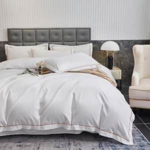 White Minimalist Pure Cotton Bedding Set