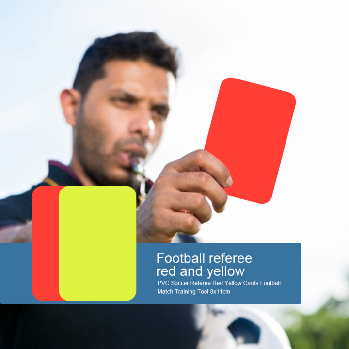 PVC Soccer Referee Red Yellow Cards Football Match Training Tool 8x11cm ...