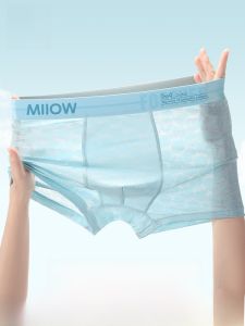 MiiOW | Quần lót nam Ice Silk mỏng thoáng khí không đường may MiiOW Quần đùi nam mùa hè 2025 Quần đùi nam cạp vừa kháng khuẩn