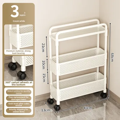 suobai |Kitchen Slim Space Multifunction Rolling Storage Rack