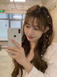 Pearl Hair Clip Fairy-Style Invisible Hair Line Versatile Hair Chain High-End Feeling Hair Accessories Comb Brush Family Personal Care Tools