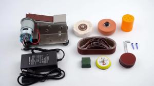 Mini Belt Grinding Machine Tool Sharpening Machine Sanding Grinding Electric Multifunctional Sander Polisher Machine Adjustable