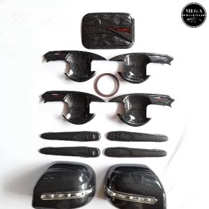 Paket Handle Outer Tank Cover Plus Cover Spion Mobil All New Avanza 2012 - 2018 TRD SPORTIVO Carbon