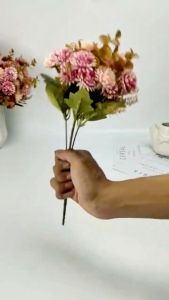 Bunga Ubur Mini Cabang 5 Artificial Carnation Dendelion Murah Imitasi Dekorasi Rumah Wedding Premium/Bunga