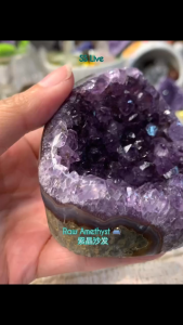 Johor ready stock ｜authentic crystal 💜🛋️ 乌拉圭紫晶沙发｜可套手串 ✨ Raw Uruguay Amethyst Sofa